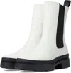 Frye Chloe Fr40182-whit Chelsea Boots Women's Us 7 White Leather Pull On Khd362