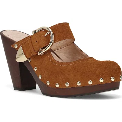 Frye Cindy Buckle Clog In Brown