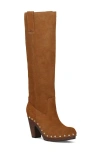 Frye Cindy Pull On Leather Boot In Brown