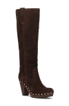 Frye Cindy Pull On Leather Boot In Brown