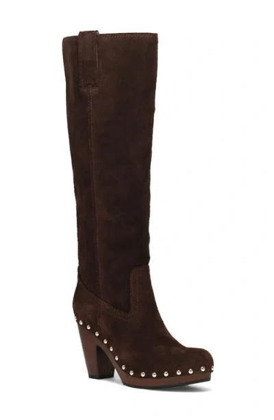 Frye Cindy Pull On Leather Boot In Brown