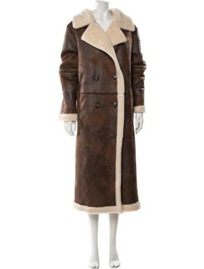 Pre-owned Frye Coat In Brown