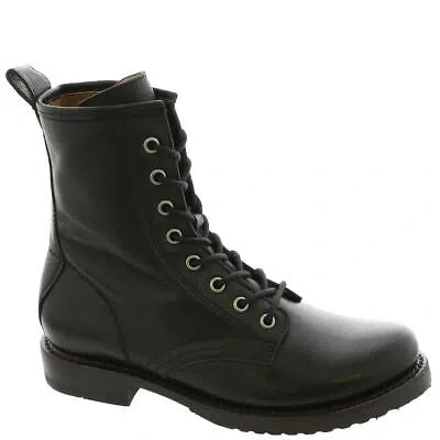 Pre-owned Frye Company Veronica Flex Combat Women's Boot In Black