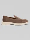 Frye Connor Venetian Suede Loafers In Brown