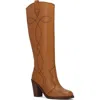 Frye Corinne Knee High Western Boot In Brown