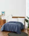 Frye Cotton Woven Blanket, Twin/twin Xl In Blue