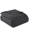 Frye Cotton Woven Charcoal Grey Blanket In Charcoal
