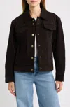 Frye Cow Split Leather Jacket In Brown