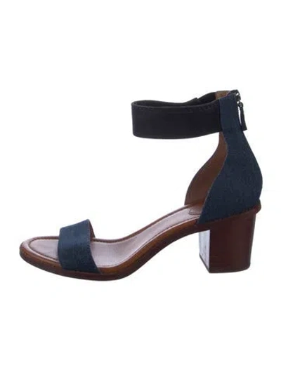 Pre-owned Frye Denim Sandals In Blue
