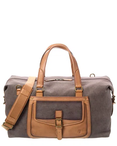Frye Denver Canvas & Leather Weekender Bag In Brown