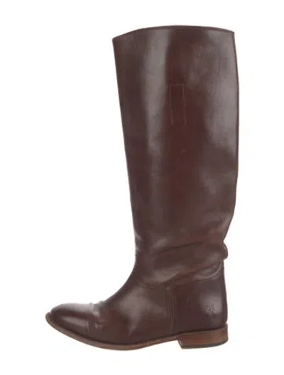 Pre-owned Frye Dorado Riding Leather Riding Boots In Brown