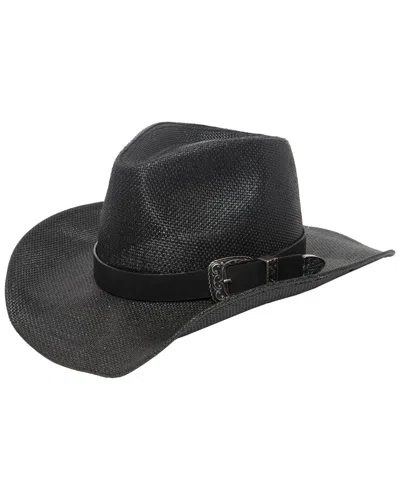 Frye Belt Buckle Cowboy Hat In Black