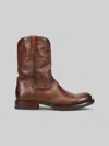 Frye Duke Roper Pull-on Plain Toe Boots In Brown