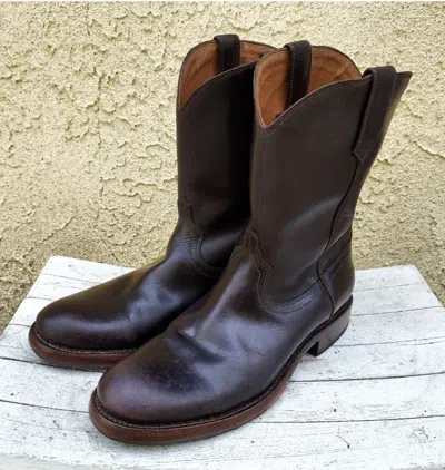 Pre-owned Frye Duke Roper Size 9 Cowboy Boots In Brown
