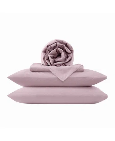 Frye Dusted Denim Cvc 200 Thread Count 4-pc. Sheet Set, Queen In Pink