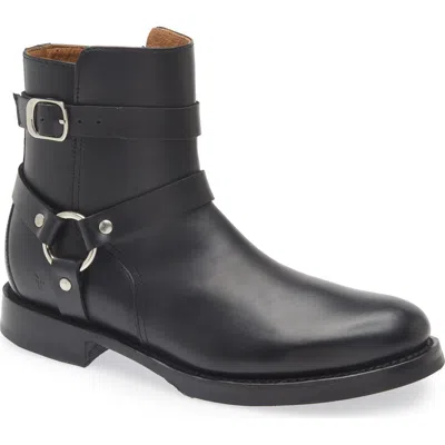 Frye Dylan Harness Leather Boot In Black