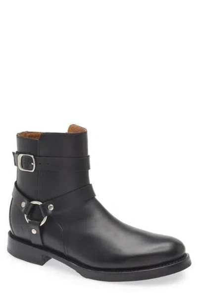 Frye Dylan Harness Leather Boot In Black