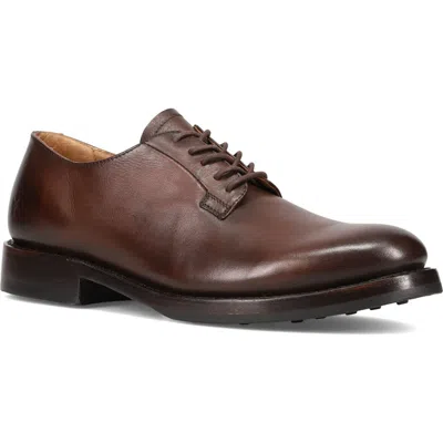 Frye Dylan Plain Toe Oxford In Dark Brown