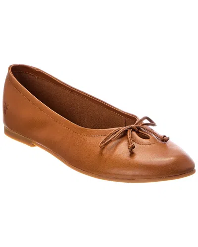 Frye Emma Leather Ballet Flat In Brown
