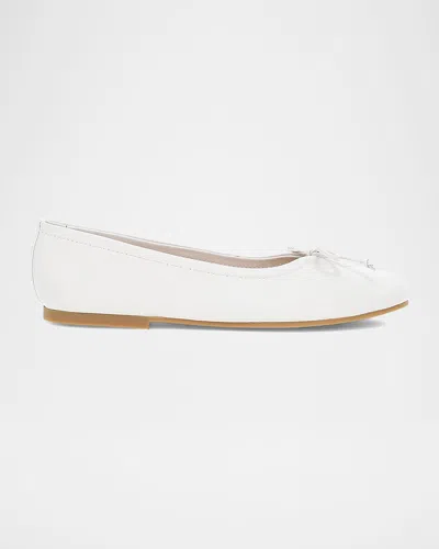 FRYE EMMA LEATHER BOW BALLERINA FLATS