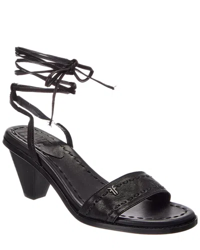 Frye Estelle Ankle Tie Leather Sandal In Purple