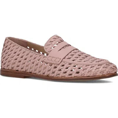 Frye Faith Woven Penny Loafer In Pink