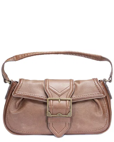 Frye Fay Leather Shoulder Bag In Brown