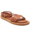 Frye Faye Ankle Tie Leather Sandal In Multi