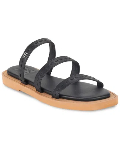 Frye Faye Strappy Slide Leather Sandal In Black