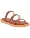 Frye Faye Strappy Slide Leather Sandal In Brown