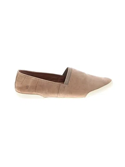 Pre-owned Frye Flats In Brown