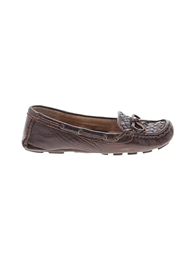 Pre-owned Frye Flats In Brown