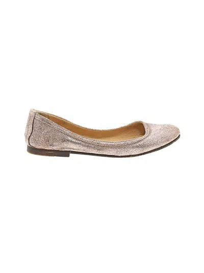 Pre-owned Frye Flats In Brown