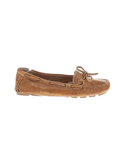 Pre-owned Frye Flats In Brown