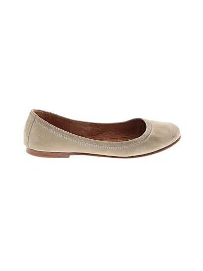 Pre-owned Frye Flats In Green