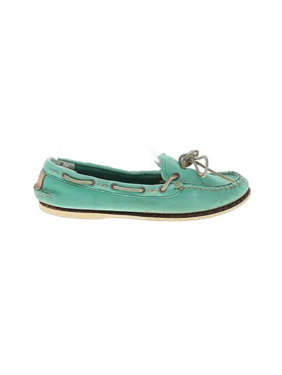 Pre-owned Frye Flats In Teal