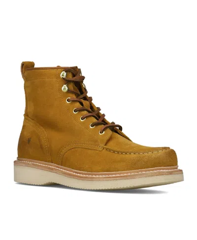 Frye Fyre Men's Hudson Workboot Wedge Shoes In Golden Rod