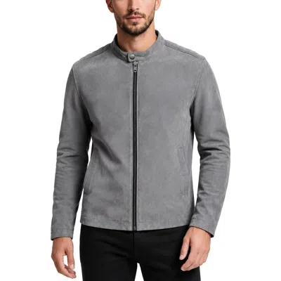 Frye Goat Suede Antique Jacket In Gray
