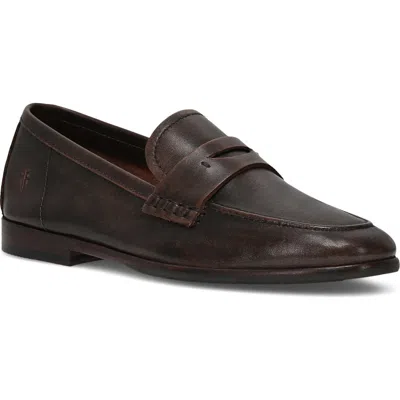 Frye Graham Leather Penny Loafer In Black
