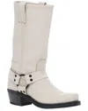 Frye Harness 12in Leather Boot In White