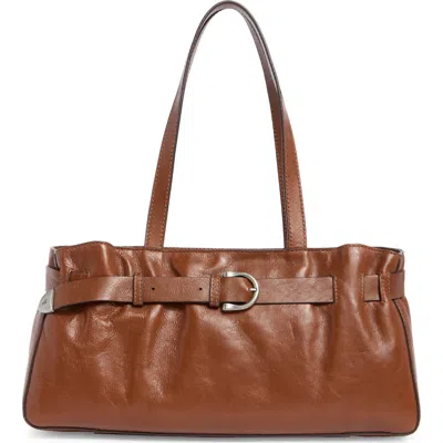 Frye Heather Leather Satchel In Cognac