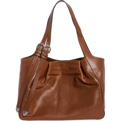 Frye Heather Leather Tote Bag In Cognac