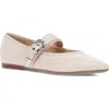 Frye Heather Leather Mary Jane Ballerina Flats In Ivory