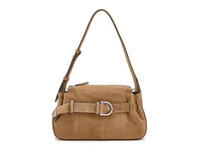 Frye Heather Suede Shoulder Shoulder Handbags Beige: One Size In Sand