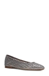 Frye Heather Woven Pointed Toe Flat In Silver