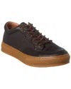 FRYE FRYE HOYT LOW LACE CANVAS & LEATHER SNEAKER