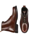 Frye Hudson Leather Plain Toe Work Boots In Brown