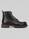 Frye Hudson Lug Workboots In Black