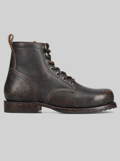 Frye Hudson Work Boots In Black