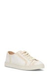 Frye Ivy Crochet Low Top Sneaker In White - Tumbled Leather
